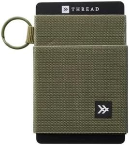 Thread Wallets Ultra Slim Minimalist Card Holder Wallet for Men and Women (Olive, One Size)