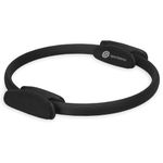 Sportisimo Pilates Ring | Anneau de Pilates – 14" Magic Circle for Inner Thigh, Arms & Core Toning | Dual Foam Padded Handles | Fitness Circle for Yoga, Barre & Physical Therapy | Black