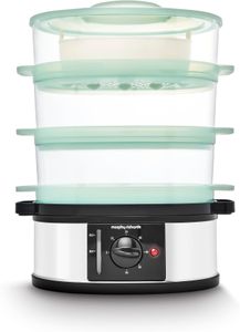 Morphy Richards 3-Tier Food Steamer 9L – Stainless Steel Vegetable Cooker