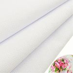 11 Count 59 by 39 Inch White Cotton Cross Stitch Fabric Classic Reserve Aida Cloth for Embroidery