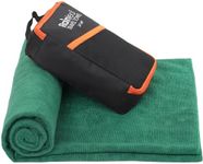 Rainleaf Microfiber Towel,Perfect Fast Drying Towel,Backpacking Towel,Swimming Towel, Absorbent Towel,Microfiber Towels for Body,Ultra Compact-Soft -Lightweight,Dark Green 24'x48'