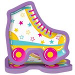 HOME & HOOPLA Retro Party Supplies - Roller Skate Shaped Paper Dessert Plates for 16 Guests