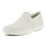 ECCO Women's Soft 7 Casual Slip on Sneaker, White/Powder, 12-12.5