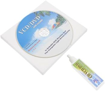 Didiseaon CD Cleaning Kit with Brush and Cleaning Solution Set for CD Dvd Players, Disc Cleaner Kit for Lens Maintenance, Dust Removal Tool Suitable for Home and Car Use