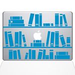 The Decal Guru 1649-MAC-13X-LB Bookshelf Library Decal Vinyl Sticker, Light Blue, 13" MacBook Pro (2016 & Newer)