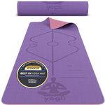 Yogii Premium TPE Pilates Mats - Eco Friendly Non Slip -Thick Workout Yoga Mat for Exercise at Home - for Women and Men - 183 x 61 x 0.6 cm