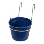 5L Bucket Feeder | Galvanised Ring Holder ! 5L Hoof Proof Buckets with Handle | Great for Lambing Pens and Young Claves | Water Trough, Dry Meal, Supplements, Hay