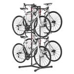 Himiway 4 Bike Rack Garage Storage, Bicycle Garage Floor Stand with Adjustable Hooks, No Drilling Required Vertical Bike Stand for Road, MTB, and Hybrid Bicycles, Holds Up to 70kg