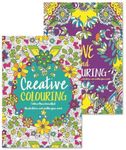 2 Quality Adult Colouring Books Colour Therapy Anti-Stress Books