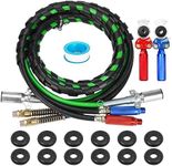 PetMigo 12FT 3 in 1 ABS & Air Lines Hose Kit Airline Air Hose for Semi Truck Trailer Tractor, 7 Way Electrical Cable with Glad Hands and Teflon Tape