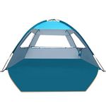 COMMOUDS Beach Tent for 4-6 Person, UPF 50+ Family Beach Shade Tent, Lightweight, Easy Set Up and Carry Event Shelter Sun Tent for Beach, Camping, Fishing, Outdoor