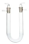 BOROSILICATE GLASS CALCIUM CHLORIDE TUBE. U SHAPE WITH SIDE TUBE & I/C STOPPER. ONE UNIT