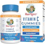 MaryRuth Organics Vegan Vitamin C Gummies | 2 Month Supply | Immune Support Supplement | Adults & Kids Vitamin C | Chewable Vitamin C Gummy Vitamins | Non GMO | Pectin Based | 60 Count