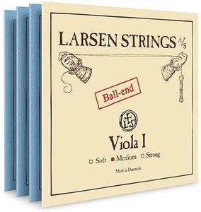Larsen Original Viola Strings – Medium Tension Set with A Ball End for Warmth, Clarity & Stability
