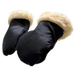 Stroller MITT 6575825, Lambskin Pram Gloves, Black