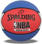 Spalding Basketball Without Pump Highlight Basketball NBA Basketball Size 7 Basketball for Men Full Size Adult Basketballs (Multicolor Without Pump)