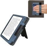 kwmobile Cover Compatible with Kobo Libra Colour Cover - Faux Leather/Suede Case with Stand - Dark Blue/Dark Grey