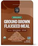 FGO Organic Ground Brown Flaxseed Meal, 2 Pound / 32oz Bulk Powder in Resealable Pouch, Cold Milled for Baking & Smoothies, Grown in USA & Canada (Pack of 1)