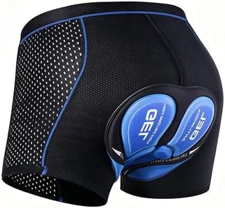KDYNIX Cycling Shorts for Men Bike Underwear with 5D Padded Bike Underwear, Quick-Dry Breathable Bike Briefs, Shockproof Bicycle Liner Shorts for Mountain Road Biking Blue