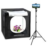 SMILEDRIVE® Photo Studio Light Box Product Photography 43 sq cm Lighting Tent with 2 LED-Made in India Photo Booth with a Professional Tripod