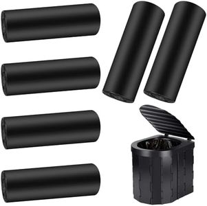 flintronic 120PCS Bolsas de Inodoro Biodegradables, 20L Bolsas para Inodoro Camping, Bolsas Basura Bolsas Basura de Baño, Ideal para Acampar, Caminar, Viajar, Oficina