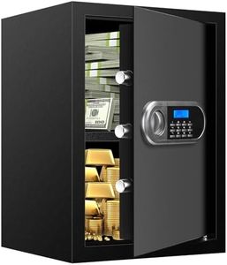 3.4 Cuft Large Safes for Home Use Fire and Water Proof, Anti-Theft Digital Security Safe Box With Programmable Keypad & Spare Keys, Home Safes Water and Fireproof for Documents Money Valuables
