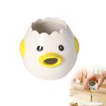 1PCS Ceramic Egg Yolk Egg White Separator Yellow Egg White Separator Egg Separator Portable Kitchen Gadgets Baking Tool Cute Egg Separator for Kitchen Cooking Baking Cake Assistant Tool