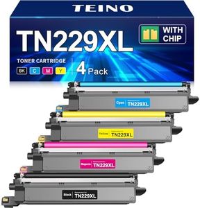 TEINO TN229XL Toner Cartridges 4 Pack TN229 for MFC-L3780CDW HL-L3280CDW