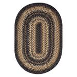 Homespice 27x45” Black Oval Braided Rug. Kilimanjaro Black Jute Oval Rug. Uses- Entryway Rugs, Kitchen Rugs, Bathroom Rugs. Reversible, Rustic, Country, Primitive, Farmhouse Decor Rug