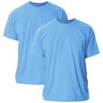 Gildan Men's G2000 Ultra Cotton Adult T-Shirt, 2-Pack, carolina blue, 3X-Large