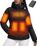 Women Heated Puffer Jacket Winter Coat Battery Pack Included Electric Vest Hoodie Travel Gadgets Camping Chair Essential Hiking Gear Bleacher Stadium Seat Accessories Christmas Cool Luxury Useful Gift