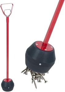 Magnetic Pickup Tool – Large Magnet with 25lb Pull, 27.5-Inch Reach, and Quick Release Handle – Workshop Floor Sweeper by Stalwart