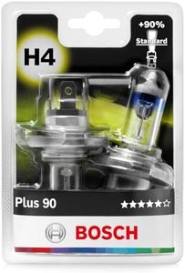 Bosch H4 (472) Plus 90, Lámparas Halógenas para Faros Delanteros, 12 V 60/55 W, 90% Más Luz - Casquillo Tipo P43t - Recambio de Luces para Coche, Paquete de 2 Lámparas