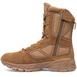 RIELD Men's Military Tactical Work Boots Lightweight Side Zipper Army Combat Hiking Boots,Coyote,12 M US