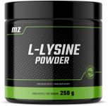 L-Lysine Powder 250g - Pure L-lysine HCI 1000 mg per Serving - 250 servings per Pack - Amino Acid Supplement - Vegan and without Additives - by MZ