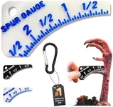 Wild Turkey Spur Gauge Precision Turkey Hunting Tool for Measuring Spur Length Professional Turkey Spur Measuring Tool for Age Determination Ideal Gift for Hunting Enthusiasts (White Blue 1Pcs)
