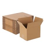 zmybcpack 40 pack 8x6x6 inch Shipping Boxes, Corrugated Cardboard Mailer Shipping Boxes, Kraft Cardboard Mailing Packing Boxes Bulk for Packaging, Mailing, Storage, Small Business