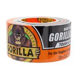 Gorilla Tough & Wide Utility Tape, Duct Tape, Double-Thick Adhesive, All Weather Resistant Shell, Reinforced Backing, Black, 2.8 in x 25 yd (Pack of 1) 105670