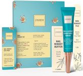 Onsen Secret Japanese Nail Buffer and Shine Kit - Professional Nail File, 3-Way Nail Buffer Block w/ Free Replacement Pads & Nail Strengthening Cuticle Cream for Healthy Nails, Nail Care Kit, 1pk