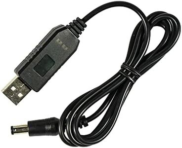 HQRP 5V USB to DC 12V Step-Up Module Converter Cable for Household Electronics, Mobley Device, Portable DVD Player, Portable Wireless Bluetooth Speaker, Fan Charger AC Adapter + Coaster