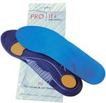 PRO 11 WELLBEING Pro11 Professional Series Sports walking orthotic insoles with shock absorbent Metatarsal and heel pad for plantar fasciitis (2 pair 9.5-12)