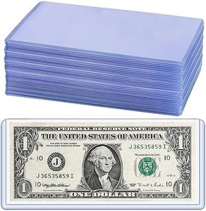 35PCS Banknote Topload Holders - Bill Currency PVC Clear Holders Top-Load Sleeves Display Holder for Paper Money Collection PN03L35