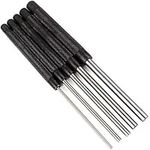 Long Steel 8" Parallel Pin Punch Set Flat Centre 3mm - 9mm Heavy Duty Roll Nail