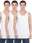 Jockey 8820 Men's Super Combed Cotton Round Neck Sleeveless Vest with Extended Length for Easy Tuck (Pack of 3)_White_M