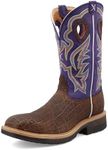 Twisted X Men’s Alloy Toe Lite Western Boots - Casual Boots for Men, Brown & Purple