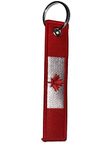 Premium Canada Flag Keychain Double Sided Embroidered Fabric Keychain Ring Key Chain Aviation ATV UTV Motorcycle(red),12cmx3cm