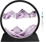 AKCredible Moving Sand Art Picture Glass Liquid Painting 3D Natural Landscape showpieces for Home Decor Antique Gifts for Office Kids Desktop Decoration