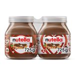 NUTELLA Hazelnut Spread with Cocoa for Breakfast, 725 Grams Jar, 2 Pack, 1450 Grams