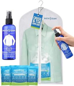InstaSteam Starter Kit Clothes Steamer, Cruise Ship Approved, Eco-Friendly, Electricity-Free Travel Steamer, Wrinkle Release, Wrinkle Remover, Mini Steamer, Disinfect, Deodorize, (3) Pods, (1) Garment Bag, Insta Steam
