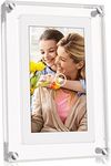 5 Inch Acrylic Video Picture Frame with 4GB Memory and 1000mAh Built-in Battery, That Plays Slideshow Motion Electronic Digital Photo Frame with Music, Perfect for Home Decor and Heartfelt Gifts